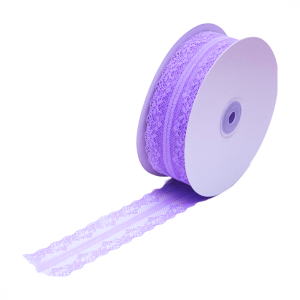 Rola dantela, 4 cm latime, 50 m lungime, culoare lila - ROC 0834