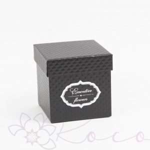 Cutie din carton cu capac, h10cm, lat 10cm, negru