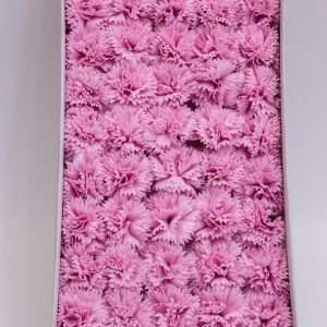 Set 50 de flori de sapun tip garofite, cu codita de plastic, roz, Nr8