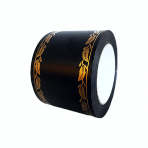 Rola banda funerara pentru decor din polipropilena, culoare negru - ROC M8