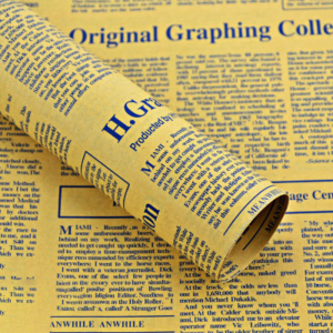 Set 40 coli hartie tip ziar cu scris albastru ROC A10