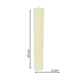Lumânare din ceară de albine tip fagure, culoare crem NR. 2 - 40060TFC - imagine 2