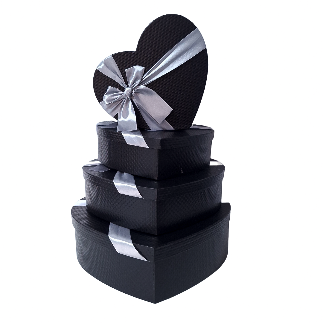 1000057512.png Set 4 cutii în formă de inimă, culoare negru - ROC 5293 4/set - imagine 1