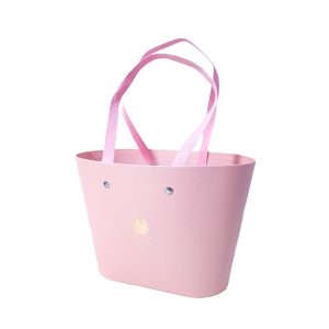 Cutie cu mânere pentru aranjamente florale, culoare roz - ROC 905