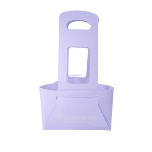 Set 4 cutii pliabile cu mâner, culoare lila - ROC A225