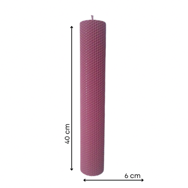Lumânare din ceară de albine tip fagure, culoare mov NR.15 - 40060TFC - imagine 2