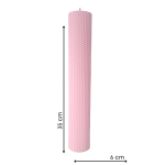 Lumânare din ceară de albine tip fagure, culoare roz NR. 14 - 35060 - imagine 2