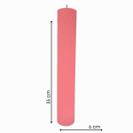 Lumânare din ceară de albine tip fagure, culoare roz NR. 5 - 35060 - imagine 2