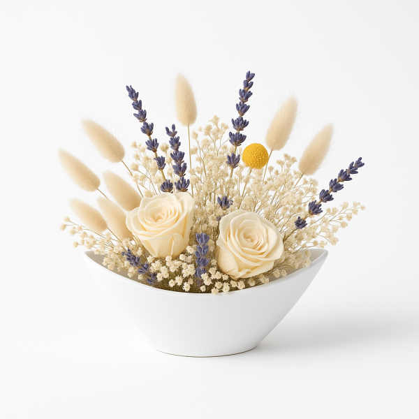 Vas decorativ din plastic, culoare alb - ROC 93 - imagine 2
