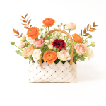 Set 2 coșuri împletite din bambus, culoare alb - ROC CO65 - imagine 2