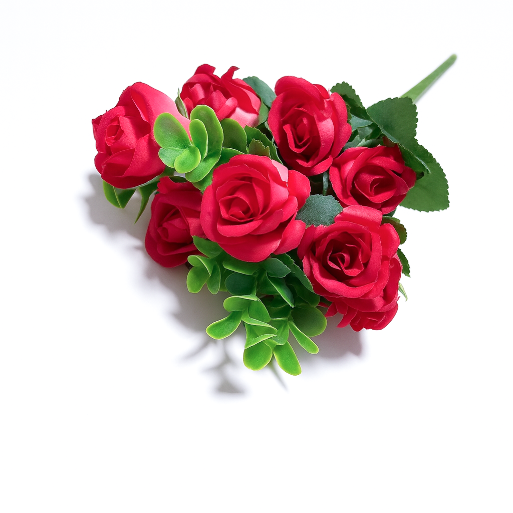 AF15ROSU.png Buchet trandafiri artificiali, culoare roșu - ROC AF15 - imagine 1