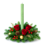 Set 6 lumânări din ceară tip fagure, culoare verde NR. 4 - 260/20 - imagine 2