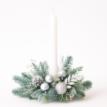 Set 12 lumânări conice, culoare alb - imagine 2