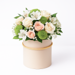 Set 3 cutii cilindru, culoare bej deschis - ROC 5312 - imagine 2