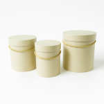 Set 3 cutii cilindru, culoare bej închis - ROC 5312
