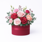 Set 3 cutii ovale din carton pentru aranjamente florale, culoare roșu - ROC 5905 - imagine 2