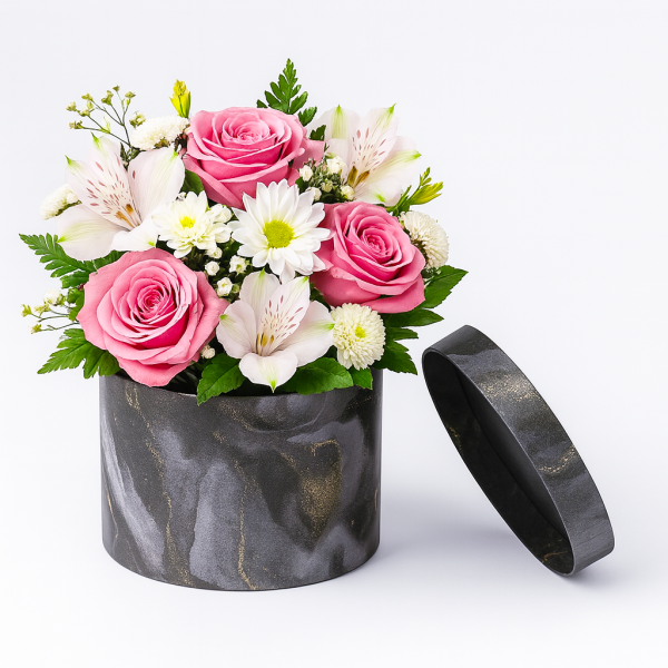 Set 5 cutii tapetate, culoare negru - ROC 5910 - imagine 2