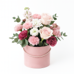 Set 3 cutii cilindru fără capac învelite în catifea, culoare roz A8 - ROC 966 - imagine 2